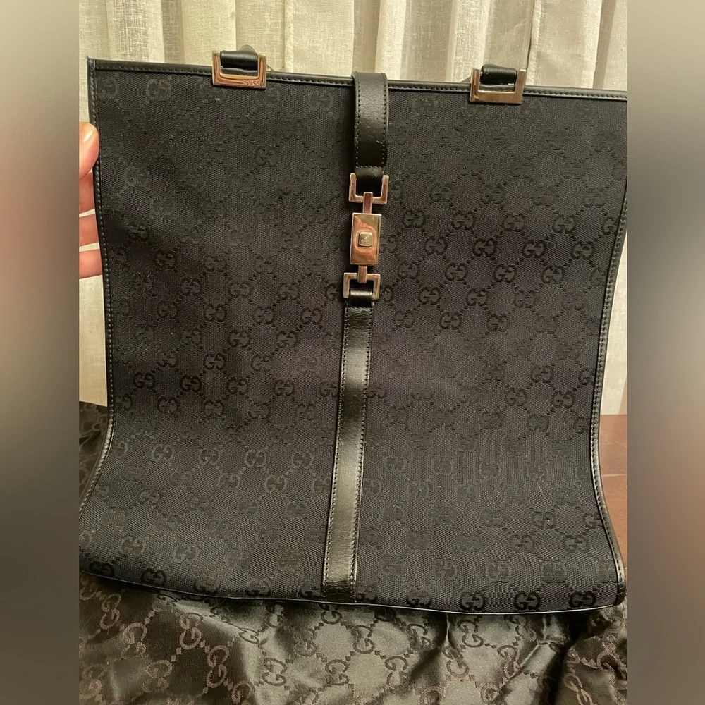 GG Jackie canvas tote.